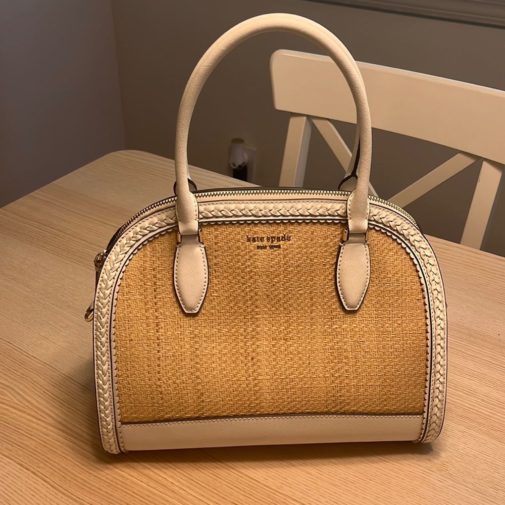 Kate Spade Reilly Straw Large Dome Satchel